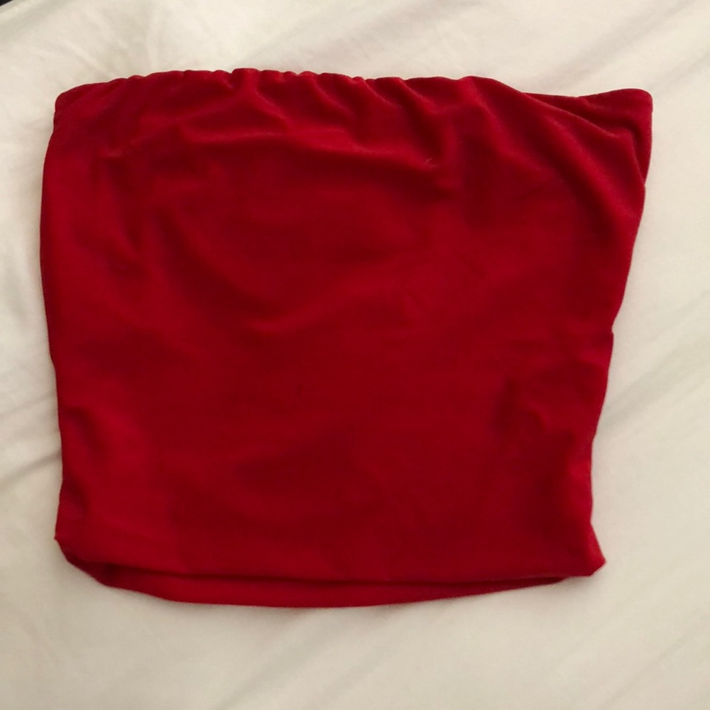 Red tube top